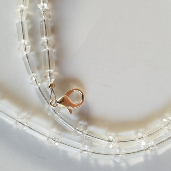 Hand Crafted Mask Chain Holder/Lanyard Clear Crystal 26" - Picture 3 of 5